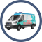 Transport ambulance icon